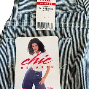 Vintage‎ Chic Women’s Size 14 Average Seersucker Denim New With Tags 90’s
